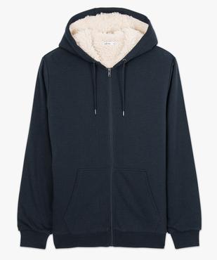 Sweat homme zippé à capuche avec doublure sherpa vue4 - GEMO (HOMME) - GEMO
