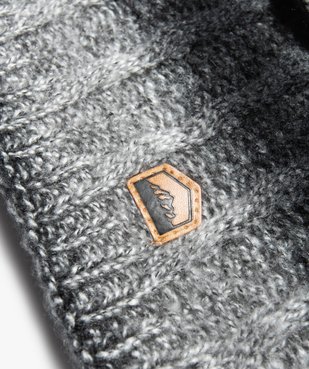 Echarpe garçon forme snood en maille torsadée avec doublure sherpa vue2 - GEMO (JUNIOR) - GEMO