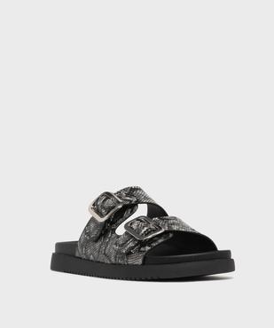 Mules plates à larges brides femme - 5 Miles vue2 - 5 MILES - GEMO