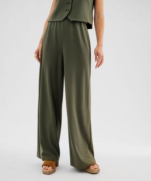 Pantalon large et souple à ceinture élastique femme vue4 - GEMO(FEMME PAP) - GEMO