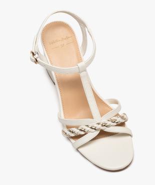 Sandales à talon et brides tressées brillantes femme vue6 - VALENTINA BALDA - GEMO