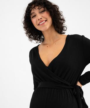 Combinaison pantalon spéciale grossesse avec haut cache-coeur vue2 - GEMO 4G MATERN - GEMO