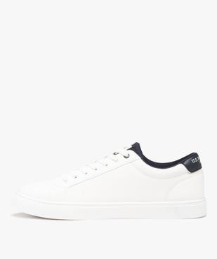 Baskets homme unies à détails contrastants – US Polo Assn vue3 - US POLO - GEMO
