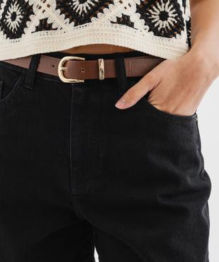 Short en jean large taille haute avec ceinture femme vue2 - GEMO 4G FEMME - GEMO