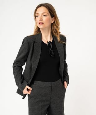 Veste de tailleur motif pied de poule femme vue1 - GEMO(FEMME PAP) - GEMO