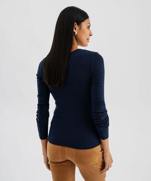 Tee-shirt manches longues et col rond femme - LuluCastagnette vue3 - LULUCASTAGNETTE - GEMO