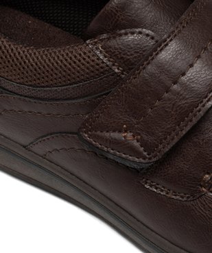 Chaussures bateau à scratch unies homme vue6 - G'FLEX - GEMO