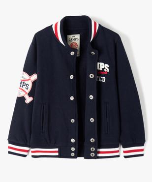 Sweat garçon avec fermeture pression et finitions tricolores - Camps United vue5 - CAMPS UNITED - GEMO