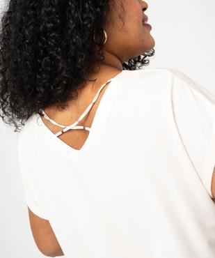 Tee-shirt à manches courtes à double col V femme grande taille vue2 - GEMO 4G GT - GEMO