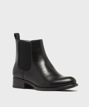 Boots Chelsea à petit talon et zip femme - Valentina Baldano vue2 - VALENTINA BALDA - GEMO
