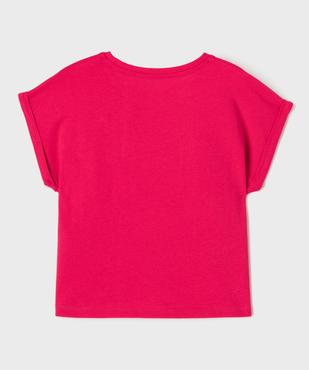 Tee-shirt manches courtes coupe loose fille vue3 - GEMO (ENFANT) - GEMO