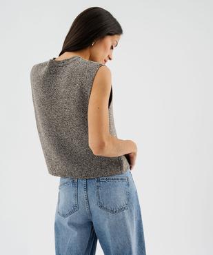 Gilet sans manches oversize avec boutons fantaisie femme  vue3 - GEMO(FEMME PAP) - GEMO