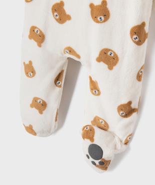 Combinaison pilote en velours à capuche imprimée bébé vue3 - GEMO(BB COUCHE) - GEMO