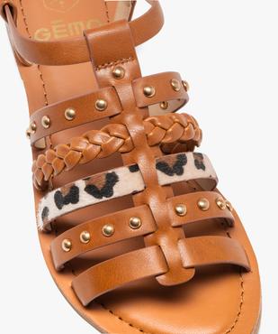 Sandales femme à talon plat avec brides fantaisie casual vue7 - GEMO (CASUAL) - GEMO