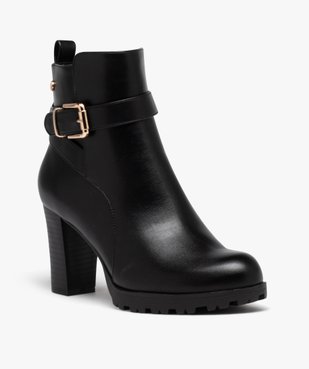 Bottines fourrées à talon haut avec bride cheville femme - Valentina Baldano vue2 - VALENTINA BALDA - GEMO