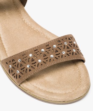 Sandales plates à bride élastique vue6 - GEMO (CASUAL) - GEMO