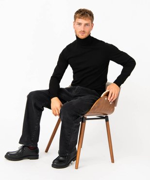Jean Wide Legs avec taille élastique homme vue1 - GEMO 4G HOMME - GEMO