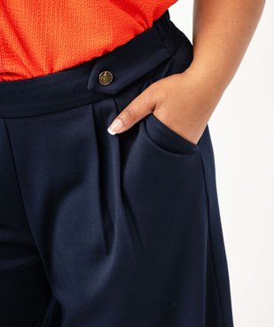 Pantalon large à pinces femme grande taille vue2 - GEMO (G TAILLE) - GEMO