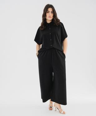 Pantalon large en maille souple et extensible pailleté femme grande taille vue4 - GEMO (G TAILLE) - GEMO