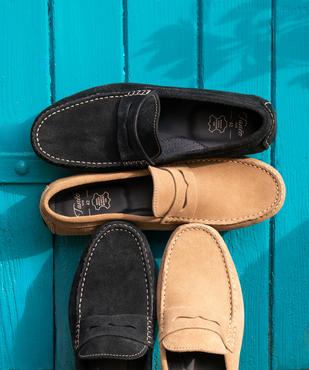Mocassins dessus cuir velours homme -Tanéo vue6 - TANEO GEMO FOR GOOD - GEMO