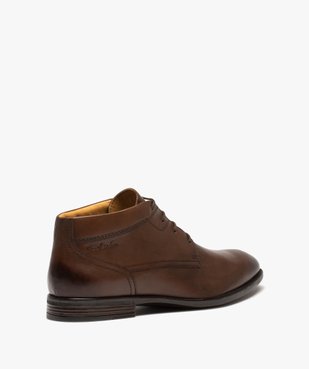 Boots hommes unies et en cuir à lacets - Pierre Cardin vue5 - PIERRE CARDIN D - GEMO