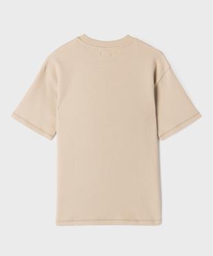 Tee-shirt manches courtes en coton nid d'abeille garçon vue3 - GEMO (JUNIOR) - GEMO