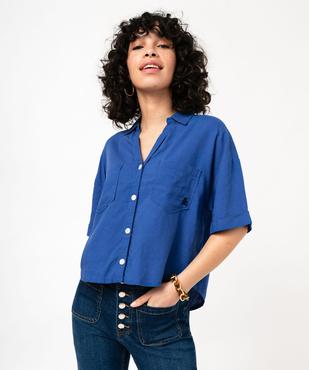 Chemise manches courtes ample et courte femme - LuluCastagnette vue1 - LULUCASTAGNETTE - GEMO