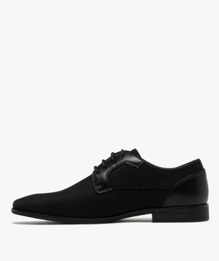 Derbies homme unis en toile et matière lisse vue10 - MARIO BALDANO - GEMO