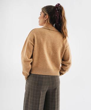 Gilet court à col polo femme vue4 - GEMO(FEMME PAP) - GEMO