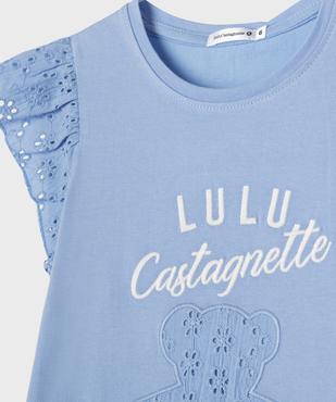 Chemise de nuit à manches volantées fille - LuluCastagnette vue2 - LULU CASTAGNETTE GEMO FOR GOOD - GEMO