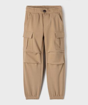 Pantalon de jogging cargo en maille French Terry garçon vue1 - GEMO (ENFANT) - GEMO