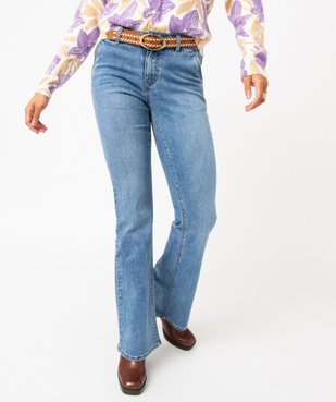 Jean bootcut taille normale en coton stretch femme vue1 - GEMO 4G FEMME - GEMO
