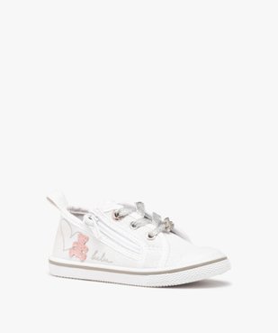 Baskets bébé fille zippées en toile brillante – LuluCastagnette vue2 - LULU CASTAGNETT - GEMO