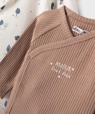 Ensemble 2 pièces bébé body et pyjama avec moufles intégrées vue2 - GEMO 4G BEBE - GEMO