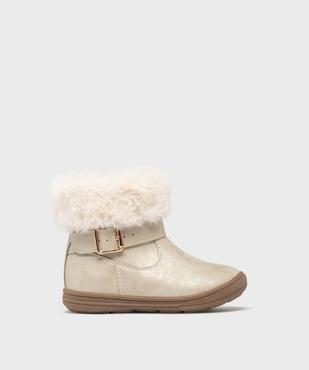 Boots fourrées à col duveteux et zip bébé fille vue1 - LOVELY WINGS - GEMO