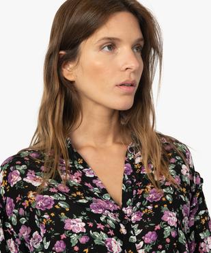 Chemise femme en crêpe avec empiècements froncés aux épaules vue2 - GEMO(FEMME PAP) - GEMO
