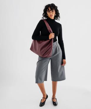 Pull à col montant en maille côtelée femme vue4 - GEMO(FEMME PAP) - GEMO