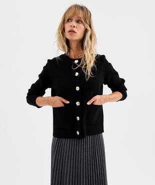 Gilet chic boutons dorés femme vue1 - GEMO(FEMME PAP) - GEMO