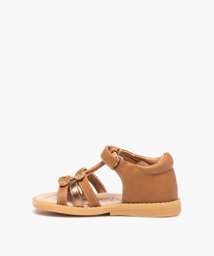 Sandales bébé fille à contrefort fermé et nœuds fantaisie vue3 - GEMO(BEBE DEBT) - GEMO
