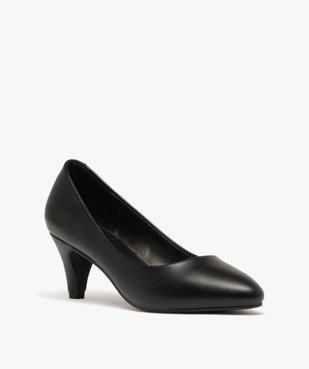Escarpins femme unis à petit talon et bout amande vue2 - VALENTINA BALDA - GEMO