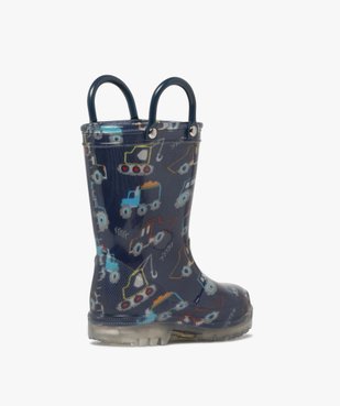 Bottes de pluie bébé garçon à semelle lumineuse avec anses vue5 - BUGGY - GEMO