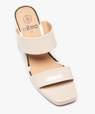 Mules femme à talon vernies à semelle plateforme vue5 - GEMO(URBAIN) - GEMO