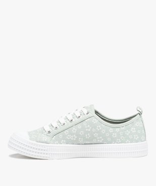 Baskets femme à lacets dessus toile imprimée fleurs vue3 - GEMO (SPORTSWR) - GEMO