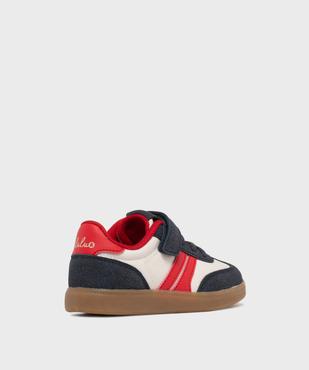 Baskets tricolores avec fermeture scratch garçon - LuluCastagnette vue4 - LULUCASTAGNETTE - GEMO