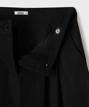 Pantalon en toile coupe large à pinces fille vue7 - GEMO (JUNIOR) - GEMO