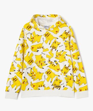 Sweat à capuche avec motifs Pikachu garçon - Pokemon vue1 - POKEMON - GEMO
