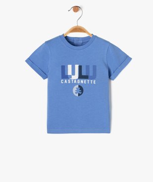 Tee-shirt à manches courtes avec inscription bébé garçon - LuluCastagnette vue1 - LULUCASTAGNETTE - GEMO