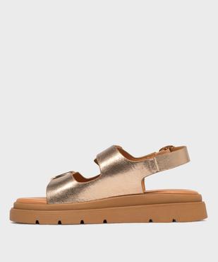 Sandales plateformes à 3 boucles femme - 5 Miles vue3 - 5 MILES - GEMO