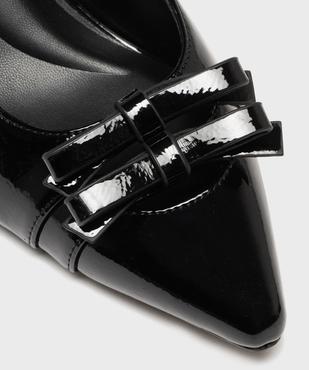 Escarpins sling-back vernis à bout pointu et talon femme - Follow Me vue6 - FOLLOW ME - GEMO