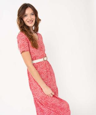 Robe femme longue à motifs fleuris vue2 - GEMO(FEMME PAP) - GEMO